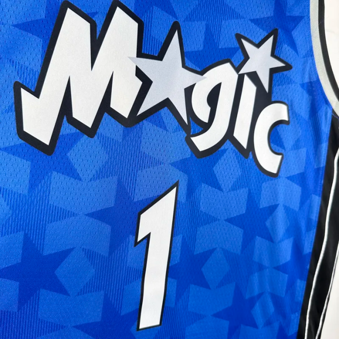 23-24 Magic McGRADY #1 Dark Blue Top Quality Hot Pressing NBA Jersey (Retro Logo)(V领)