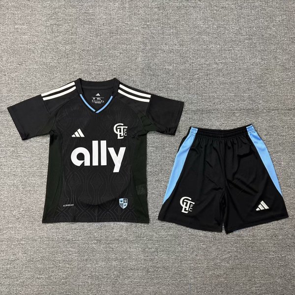 25-26 CHarlotte FC Away Kids Soccer Jersey