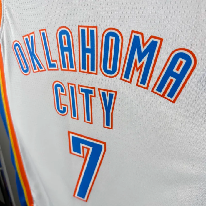 22-23 OKC Thunder HOLMGREN #7 White City Edition Top Quality Hot Pressing NBA Jersey