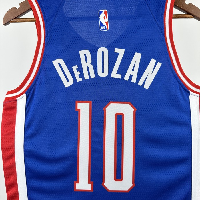 24-25 Kings DEROZAN #10 Blue City Edition Top Quality Hot Pressing NBA Jersey