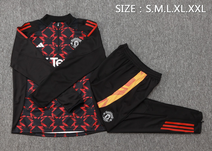 24-25 Man Utd High Quality Half Pull Tracksuit
