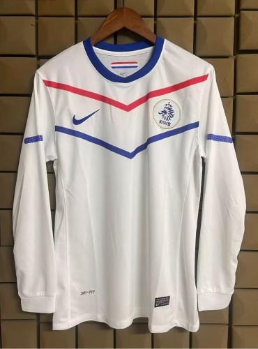 2010 Netherlands Away Long sleeves Retro Soccer Jersey