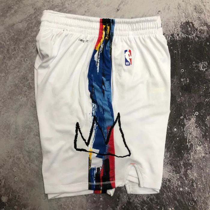 22-23 NETS White City Edition Top Quality NBA Pants