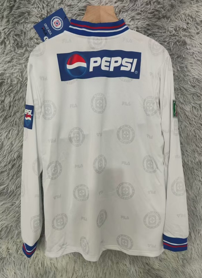 1998 Cruz Azul Away Long Sleeve Retro Soccer Jersey