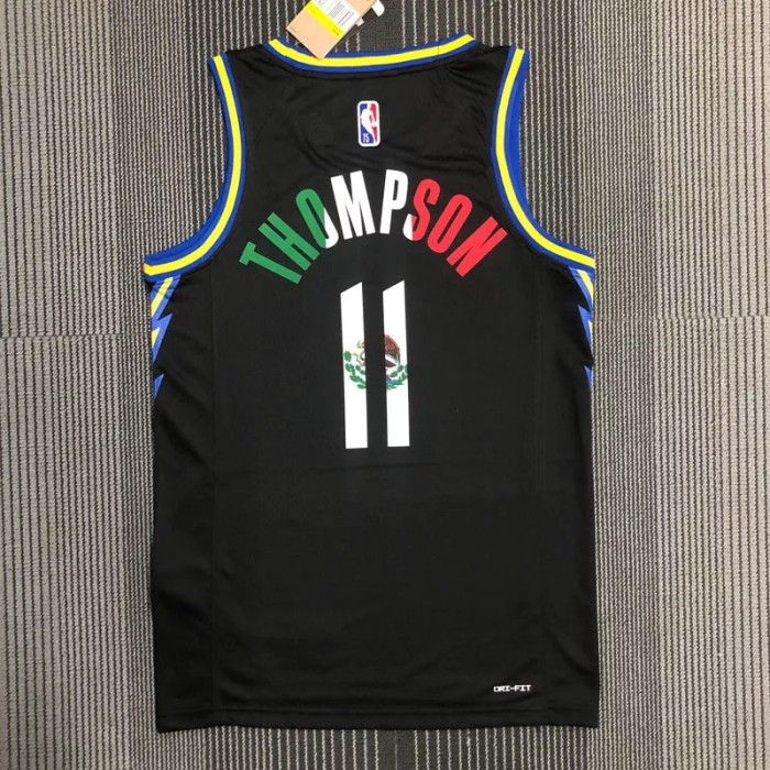 21-22 Warriors THOMPSON #11 'Mexico' Black City Edition Top Quality Hot Pressing NBA Jersey