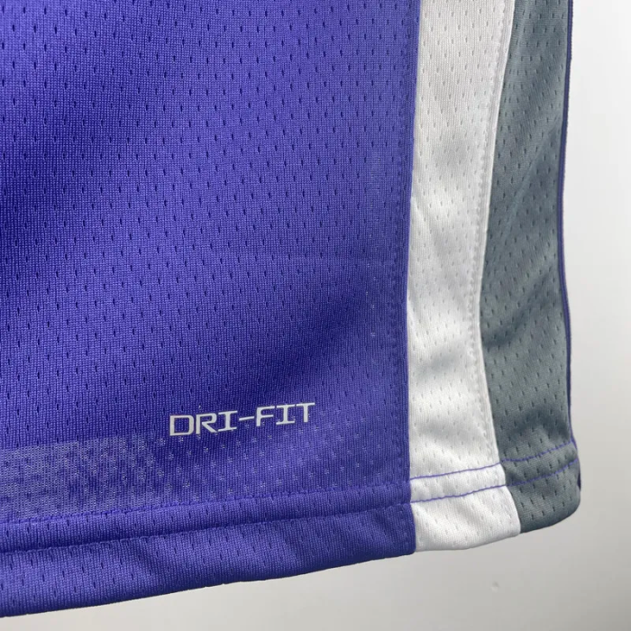 23-24 KINGS FOX #5 Purple Away Top Quality Hot Pressing NBA Jersey(V领）