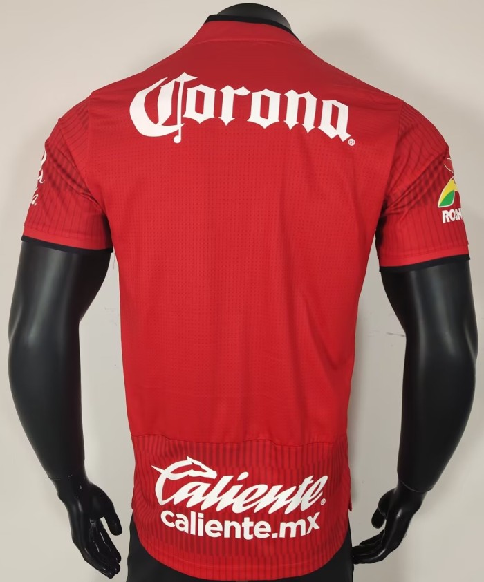 25-26 Toluca Home Player Version Soccer Jersey 1:1 Thai Quality*带星