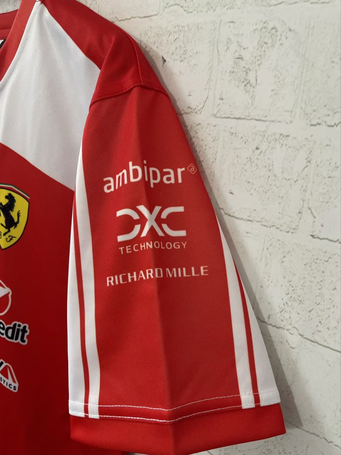 2026 F1 Ferrari New Pattern Red Short Sleeve Racing Suit