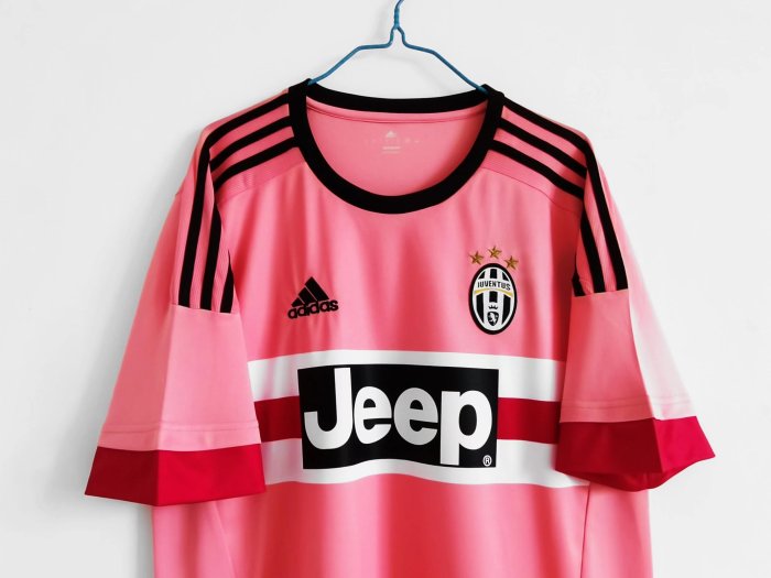 2015-2016 JUV Away Pink Retro Soccer Jersey