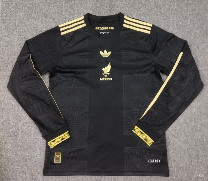 25-26 Mexico Black Special Edition Long sleeves Fans Soccer Jersey*数码 长袖