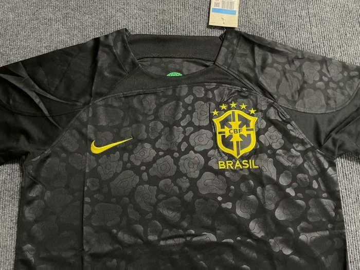 22-23 Brazil Black Special Edition Fans Soccer Jersey