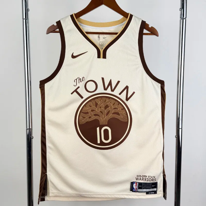 25-26 WARRIORS BUTLERIII #10 Khaki City Edition Top Quality Hot Pressing NBA Jersey (V领)