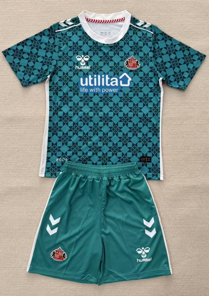25-26 Sunderland Green GoalKeeper Kids Soccer Jersey 1:1 Thai Quality