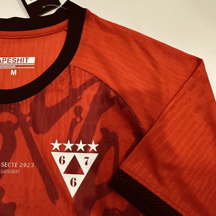 25-26 PSG Red Co-Signed Version Player Version Soccer Jersey