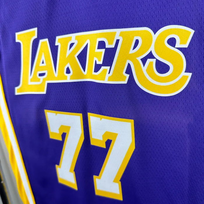 Lakers DONCIC #77 Purple Top Quality Hot Pressing NBA Jersey(V领)