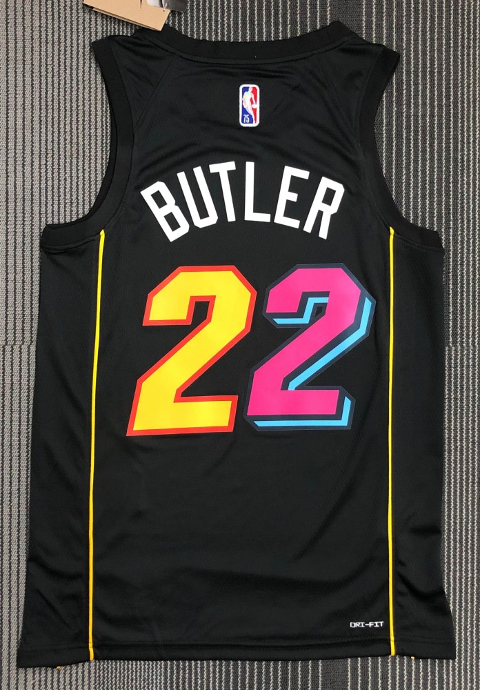 21-22 HEAT BUTLER #22 Black Top Quality Hot Pressing NBA Jersey