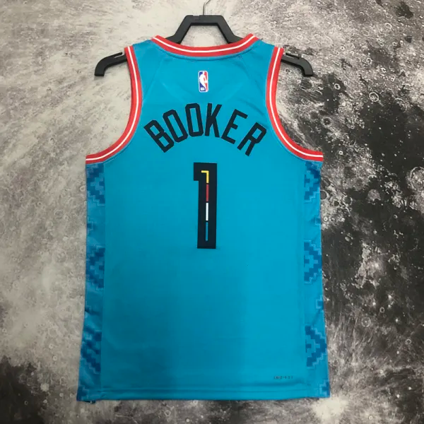 SUNS Booker #1 Blue Top Quality Hot Pressing NBA Jersey