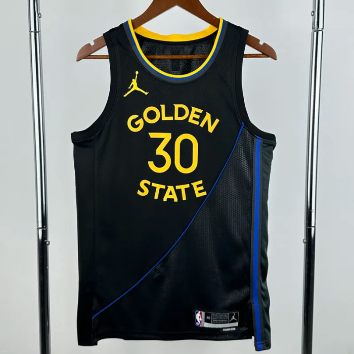 24-25 WARRIORS CURRY #30 Black Top Quality Hot Pressing NBA Jersey (Trapeze Edition) 飞人版
