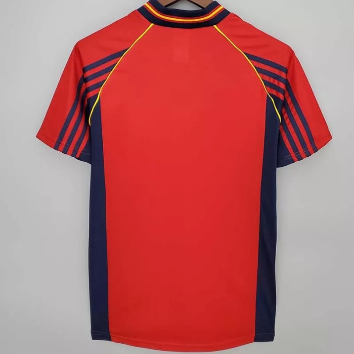 1998 Spain Home Retro Soccer Jersey