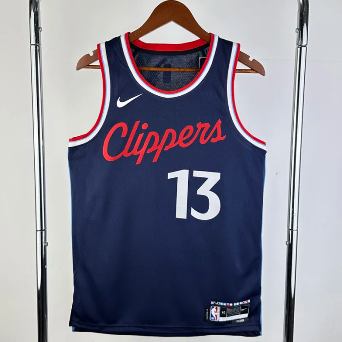 24-25 Clippers GEORGE #13 Navy Blue Away Top Quality Hot Pressing NBA Jersey