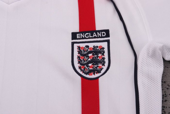 2002 England Home Kids Retro Soccer Jersey