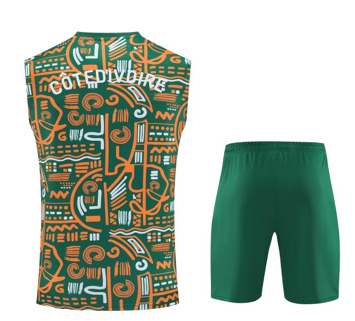 25-26 Côte d'Ivoire High Quality Tank Top And Shorts Suit