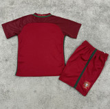 2016 Portugal Home Retro Kids Soccer Jersey