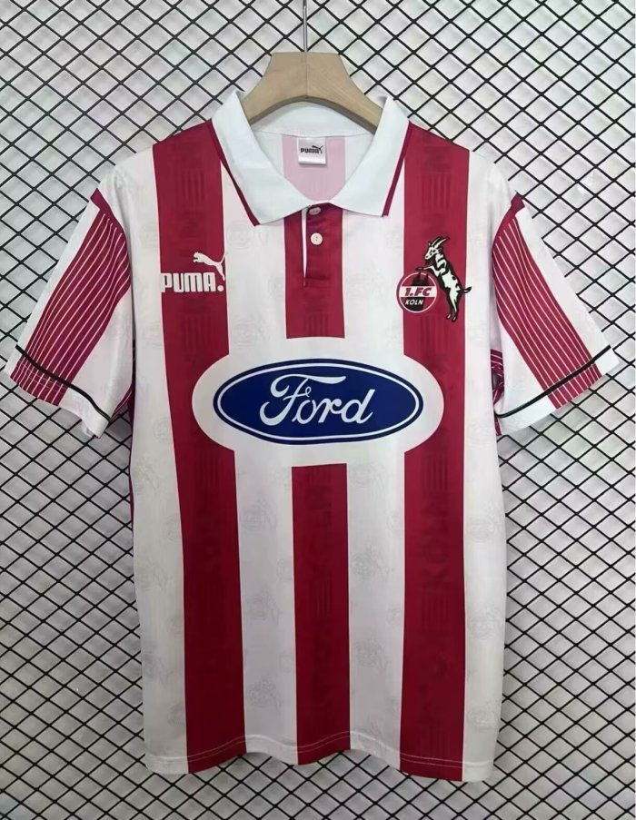 1995-1996 FC Köln Home Retro Soccer Jersey