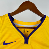Lakers DONCIC #77 Yellow Top Quality Hot Pressing NBA Jersey(V领)