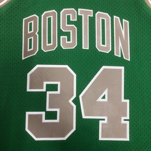 2007-08 CELTICS PIERCE #34 Green Retro Top Quality Hot Pressing NBA Jersey