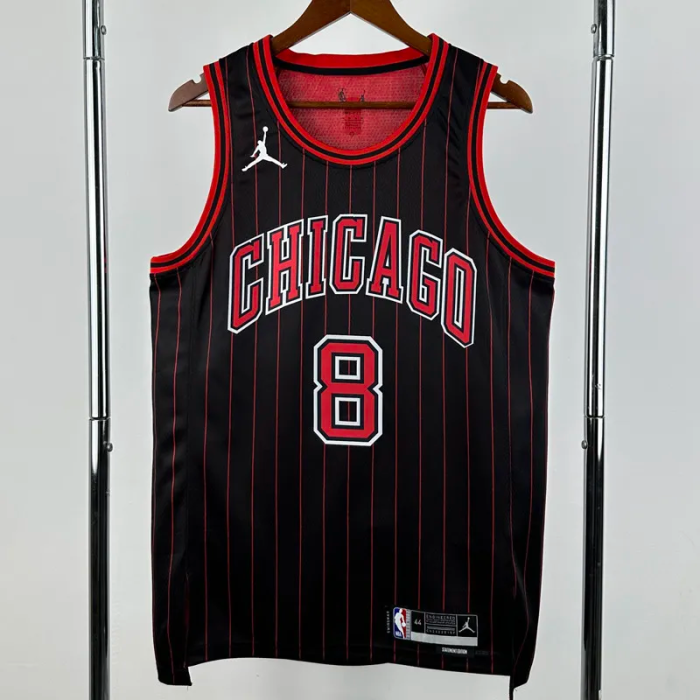 25-26 BULLS LAVINE #8 Black Top Quality Hot Pressing NBA Jersey (Trapeze Edition) 飞人版