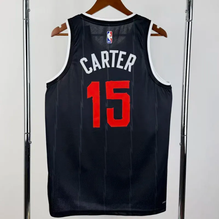 25-26 Raptors CARTER #15 Black City Edition Top Quality Hot Pressing NBA Jersey