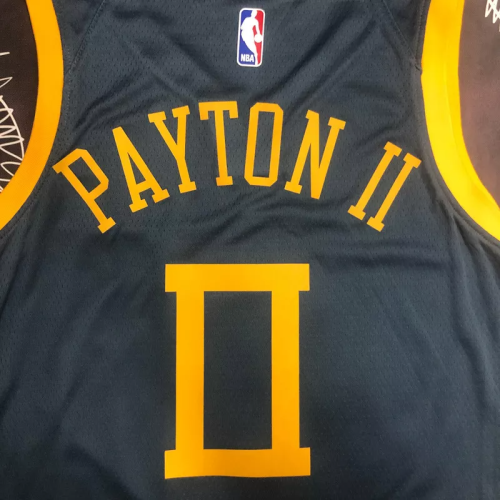 2018 WARRIORS PAYTON II #0 Black Gray Top Quality Hot Pressing NBA Jersey