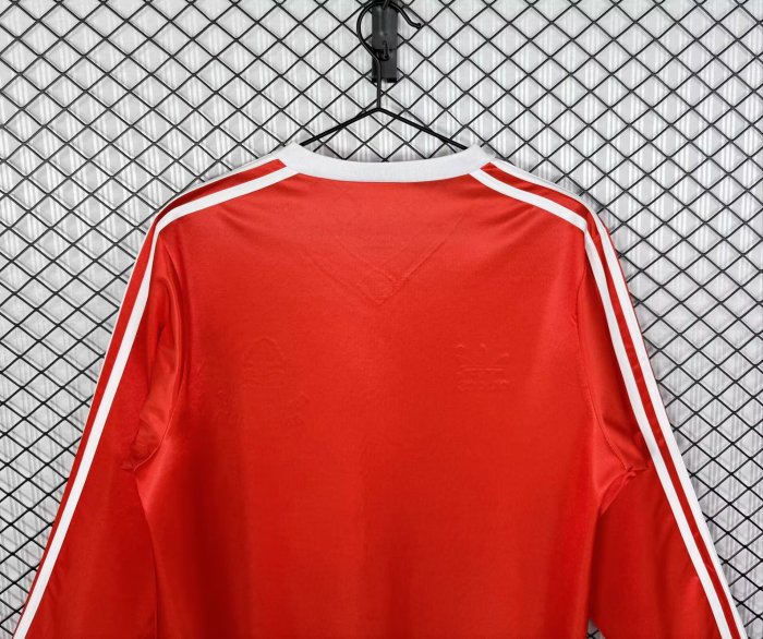 1977-1980 Nottingham Home Long Sleeve Retro Soccer Jersey