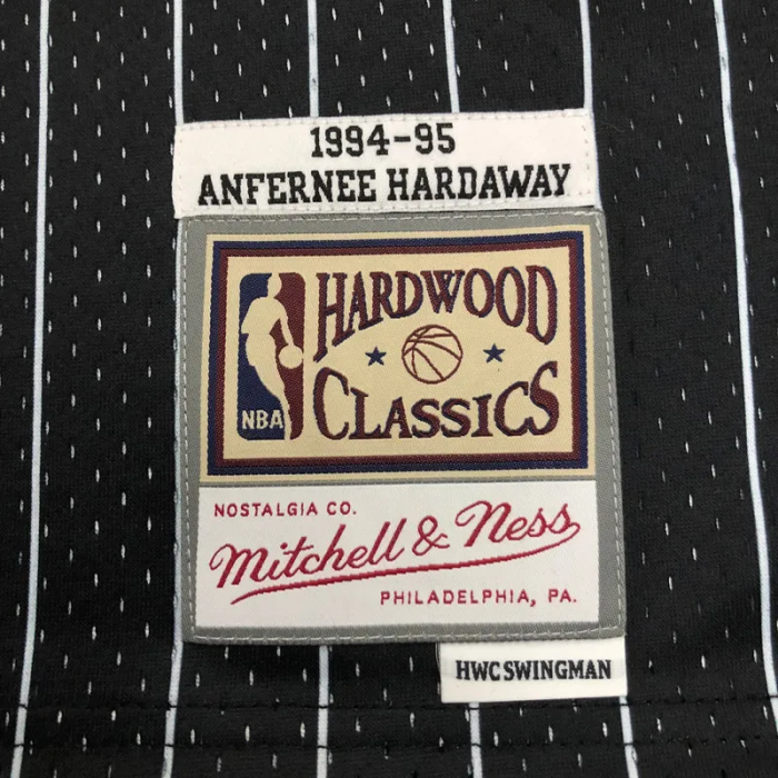 1995 Magic HARDAWAY #01 Black Retro Top Quality Hot Pressing NBA Jersey