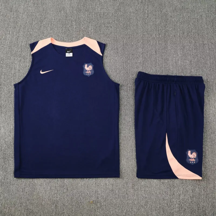 25-26 France High Quality Tank Top And Shorts Suit