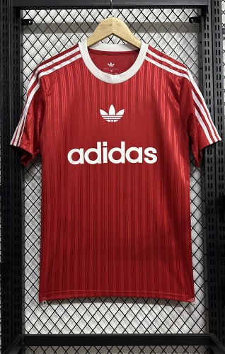 2025 AD Casual Red Fans Training shirts *三叶草