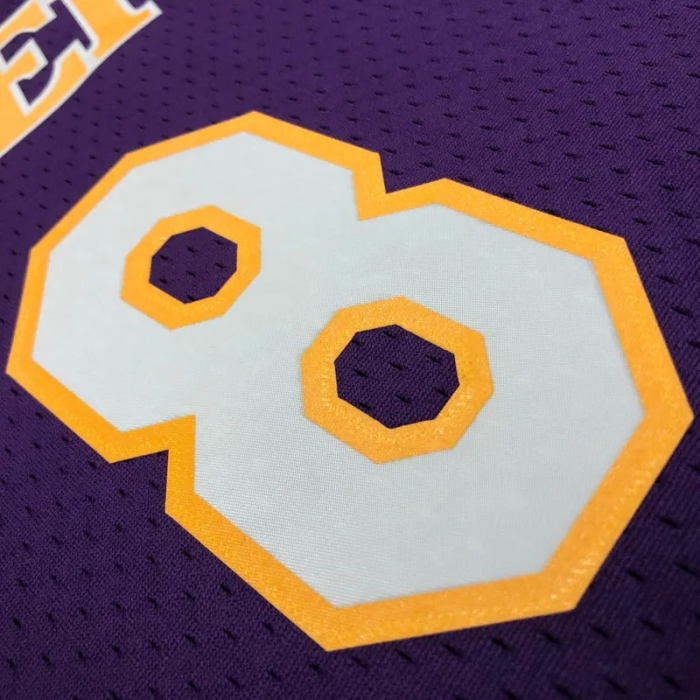 2001 LAKERS BRYANT #8 Purple Retro Top Quality Hot Pressing NBA Jersey