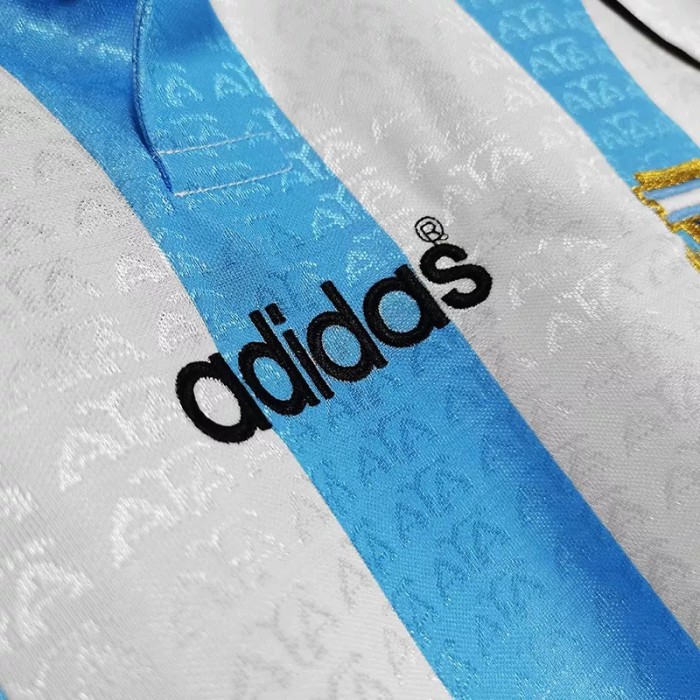 1996-1997 Argentina Home Retro Soccer Jersey