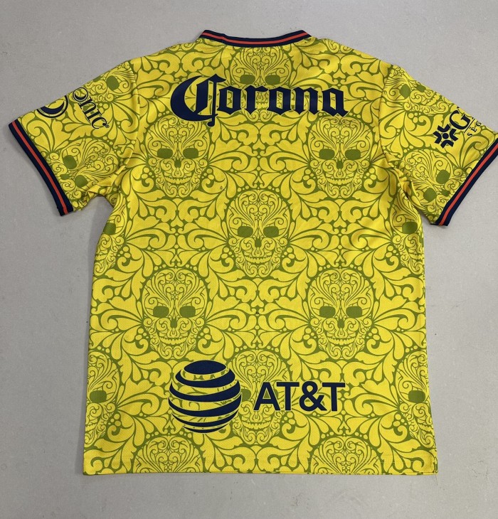 25-26 Club America Yellow Day of the Dead Fans Soccer Jersey