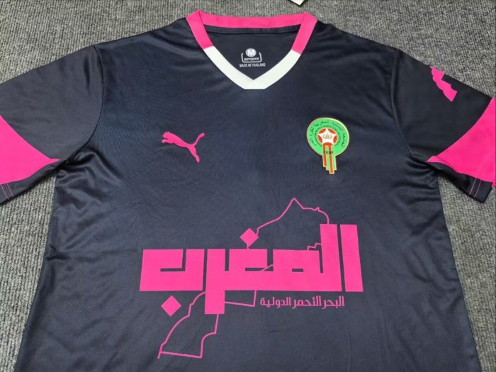 25-26 Morocco Black Pink Special Edition Fans Soccer Jersey