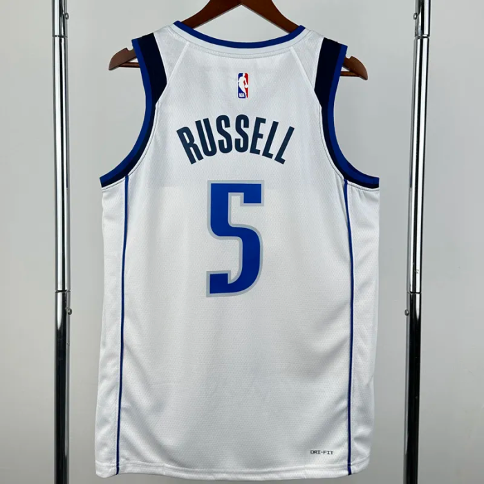 22-23 Dallas Mavericks RUSSELL #5 White Top Quality Hot Pressing NBA Jersey(V领)