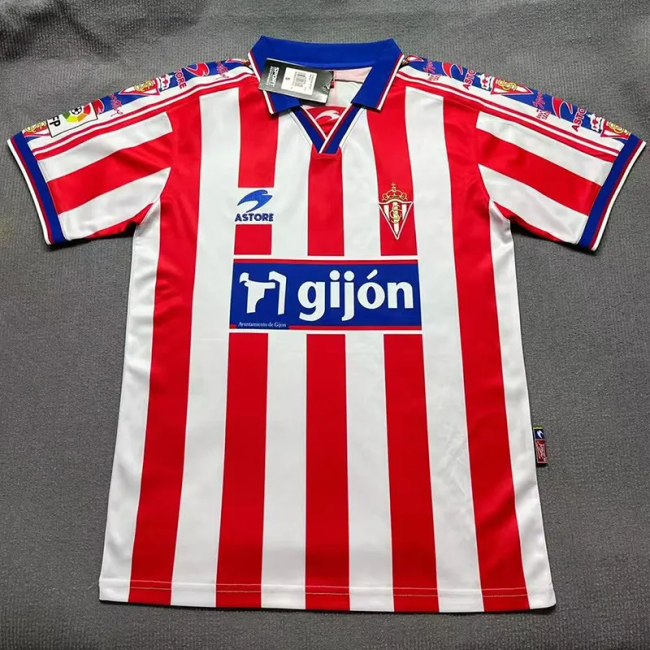 1999-2000 Gijon Home Retro Soccer Jersey
