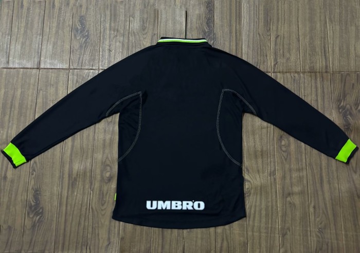 1998-1999 Man Utd Third UCL Edition Long Sleeve Retro Soccer Jersey