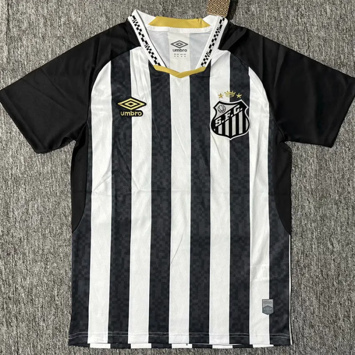 25-26 Santos FC Away Print Sponsor Fans Soccer Jersey*全广告