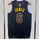 23-24 LAKERS JAMES #6 Black City Edition Top Quality Hot Pressing NBA Jersey