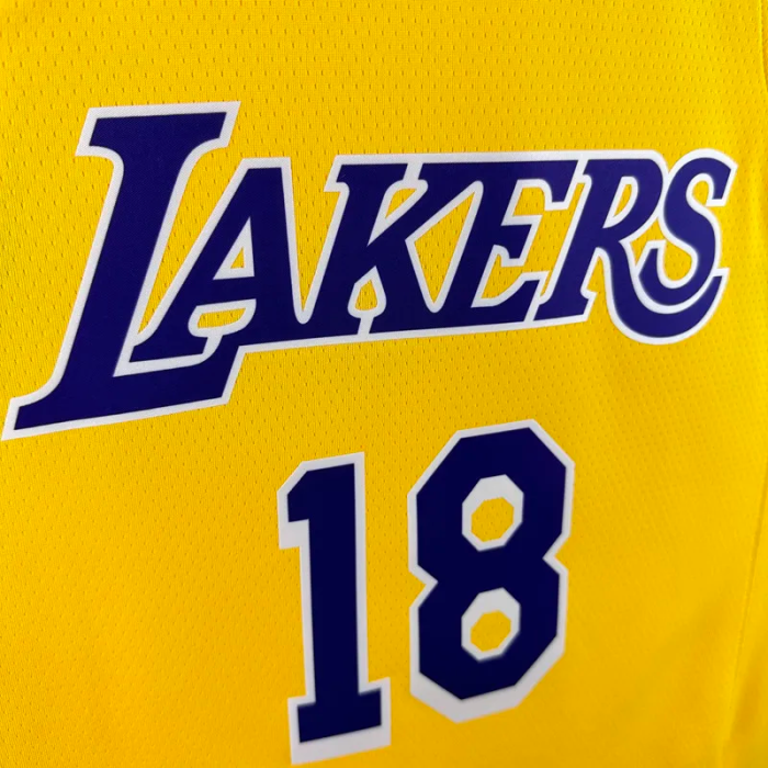 22-23 LAKERS KAZUHA #18 Yellow Top Quality Hot Pressing NBA Jersey