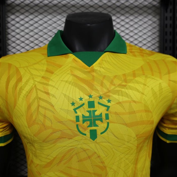24-25 Brazil Comma Yellow Special Edition Player Version Soccer Jersey