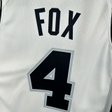 22-23 SA Spurs FOX #4 White Top Quality Hot Pressing NBA Jersey