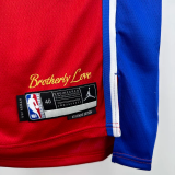 24-25 76ERS GEORGE #8 Red Top Quality Hot Pressing NBA Jersey (Trapeze Edition)